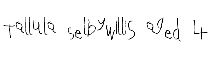 Tallula SelbyWillis aged 4  Скачать бесплатные шрифты