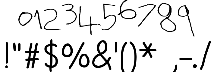 Tallula SelbyWillis aged 4 Font OTHER CHARS