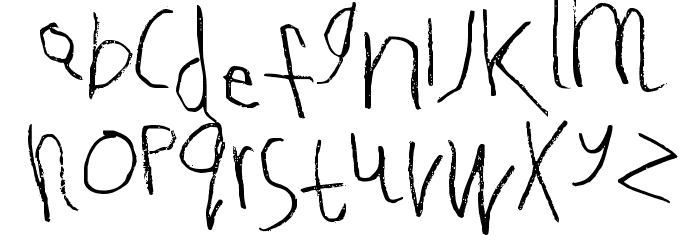 Tallula SelbyWillis aged 4 Font LOWERCASE