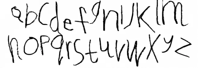 Tallula SelbyWillis aged 4 Caratteri MINUSCOLO