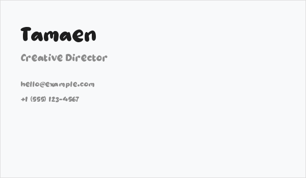 Tamaen Business Card