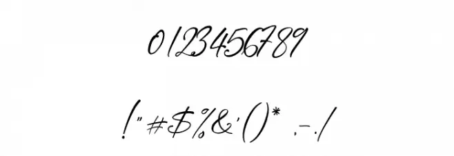 Taman Signature Font OTHER CHARS