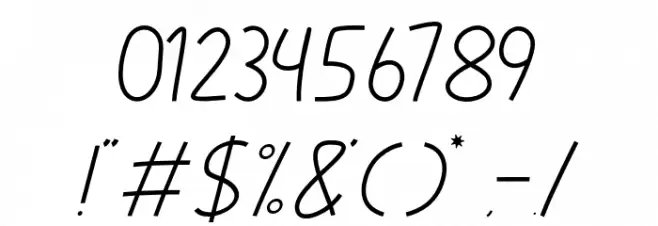 Tamasya Font OTHER CHARS