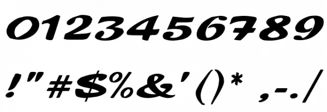 Tambo Script Font OTHER CHARS