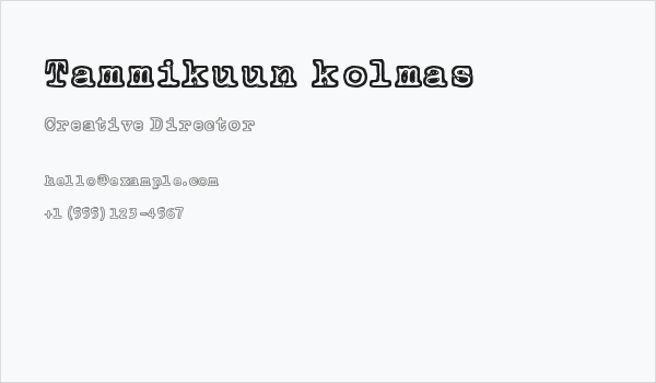 Tammikuun kolmas Business Card