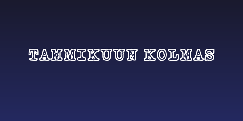 Tammikuun kolmas Social Header