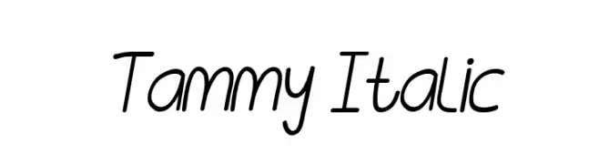 Tammy Italic  नि: शुल्क फ़ॉन्ट्स डाउनलोड