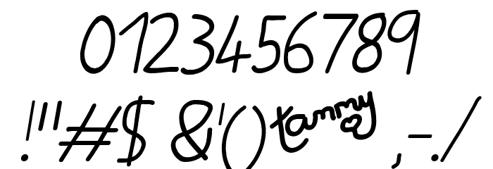 Tammy Italic Font OTHER CHARS