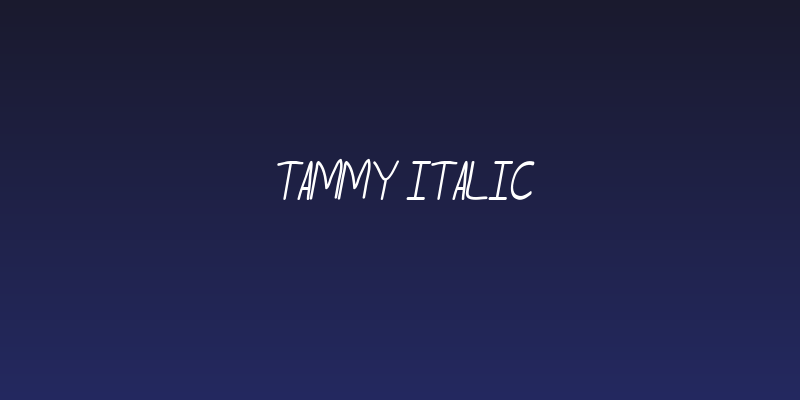 Tammy Italic Social Header