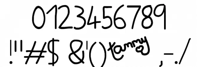 Tammy Font OTHER CHARS