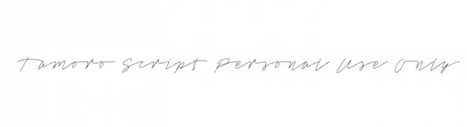 Tamoro Script Personal Use Only  Fuentes Gratis Descargar