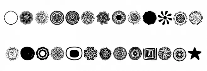 Tampico Symbols Schriftart Groß