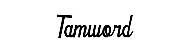 Tamword  Frei Schriftart Herunterladen