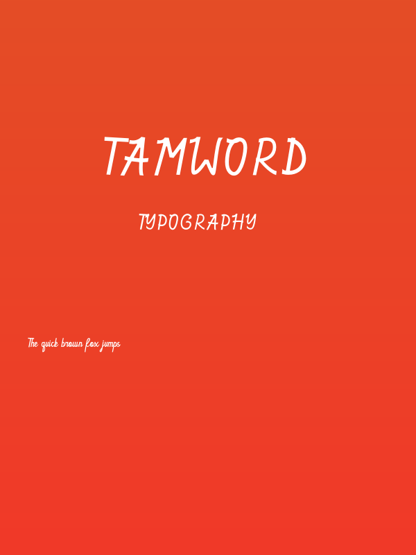Tamword Poster