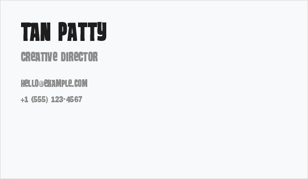 Tan Patty Business Card