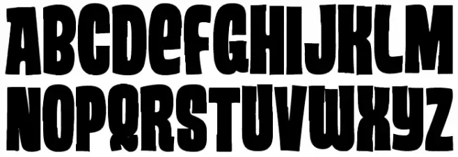Tan Patty Font LOWERCASE