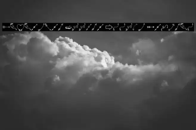 Tanaestel Doodle Arrows Regular Font examples