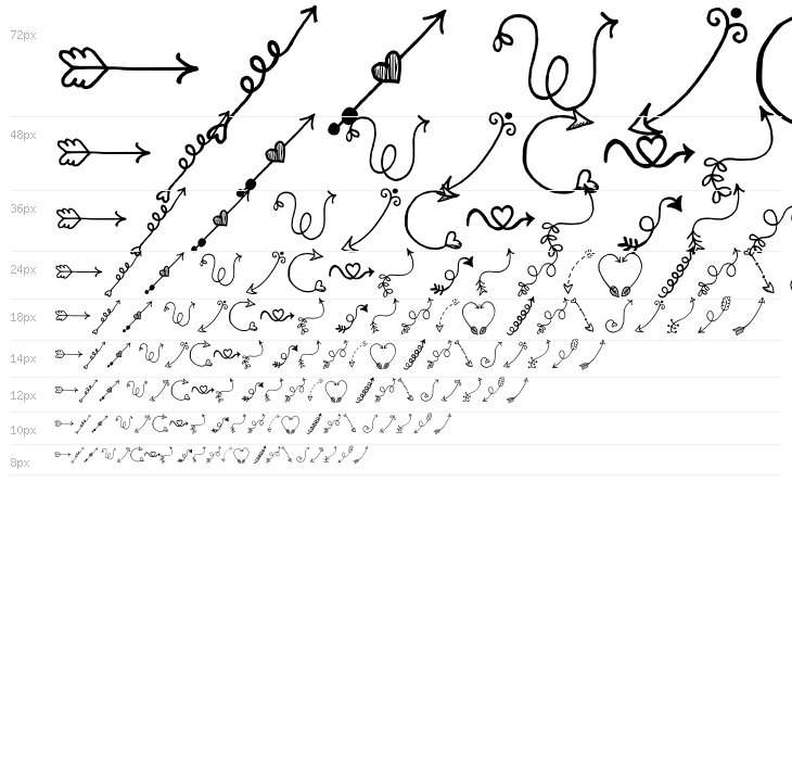Tanaestel Doodle Arrows Regular Waterfall