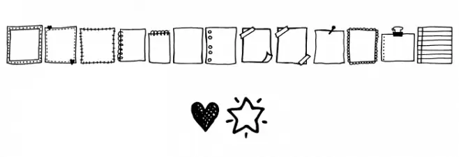 Tanaestel Doodle Frames Regular Font OTHER CHARS