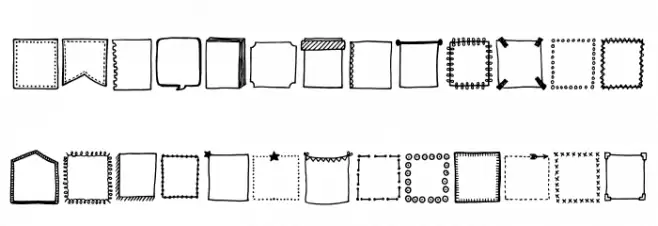 Tanaestel Doodle Frames Regular خط أحرف صغيرة