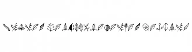 Tanaestel Doodle Leaves Regular  Frei Schriftart Herunterladen