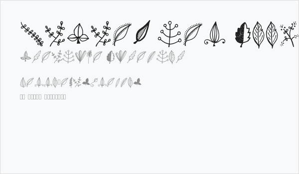 Tanaestel Doodle Leaves Regular Business Card