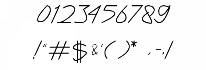 Tanda Tangan Font OTHER CHARS