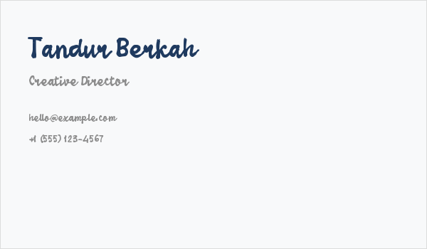 Tandur Berkah Business Card