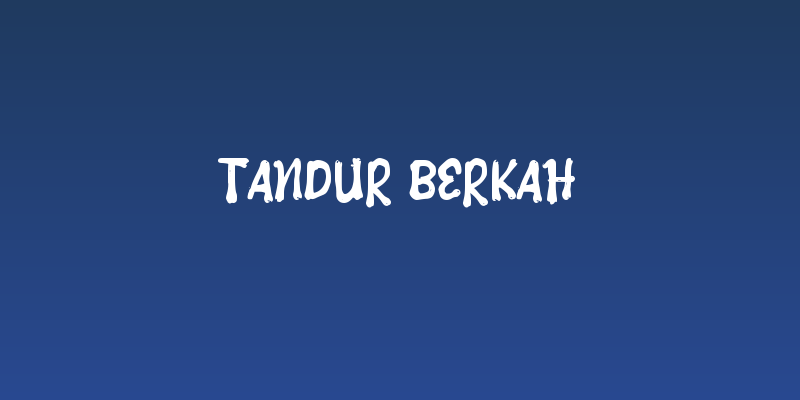Tandur Berkah Social Header