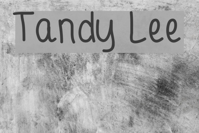 Tandy Lee Font examples