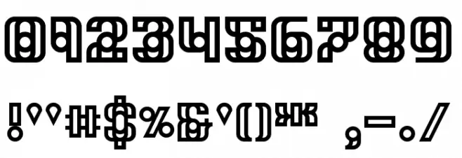 Tangereen 3 Regular Font Alte caractere