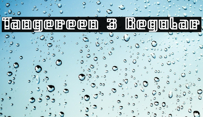 Tangereen 3 Regular Font examples