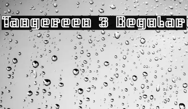 Tangereen 3 Regular Font examples