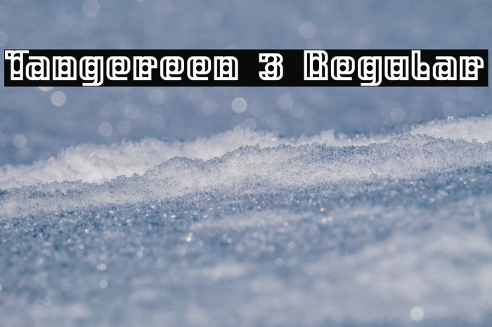 Tangereen 3 Regular Font examples
