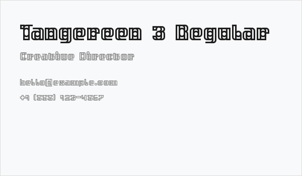 Tangereen 3 Regular Business Card