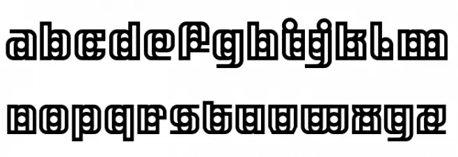 Tangereen 3 Regular Font Litere mici