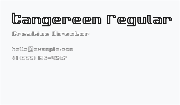 Tangereen Regular Business Card