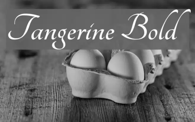 Tangerine Bold Schriftart examples