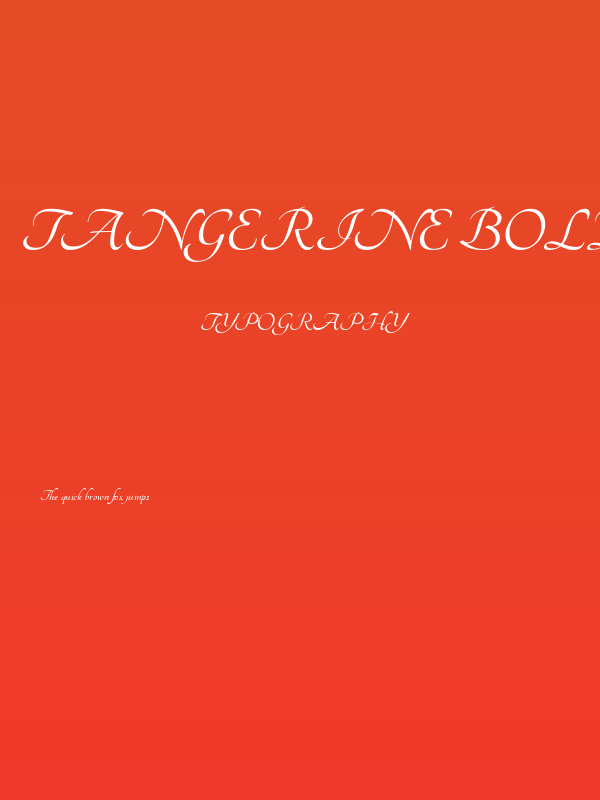 Tangerine Bold Poster