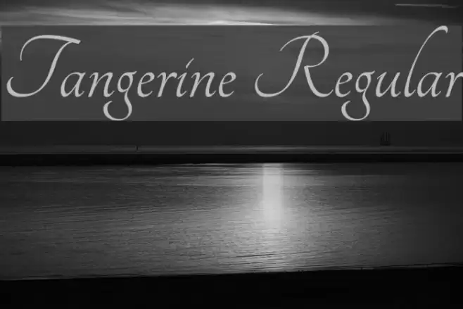 Tangerine Regular Fuentes examples