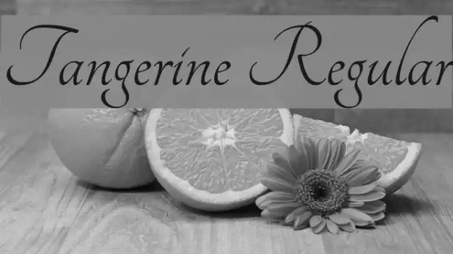 Tangerine Regular Fuentes examples
