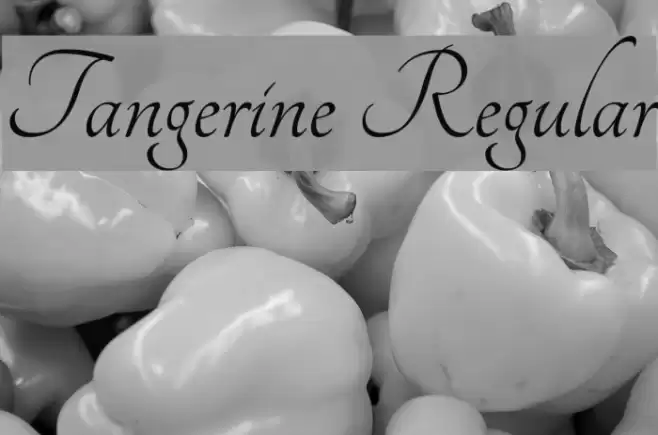Tangerine Regular Fuentes examples