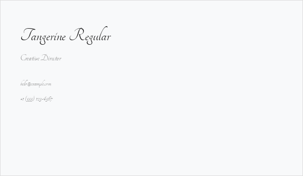 Tangerine Regular Business Card