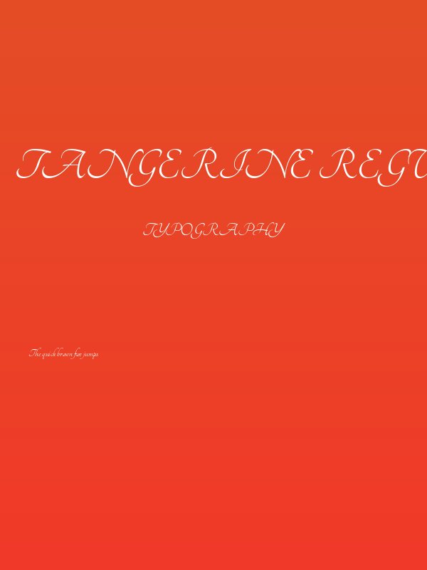 Tangerine Regular Poster