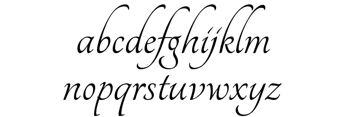 Tangerine Regular Font LOWERCASE