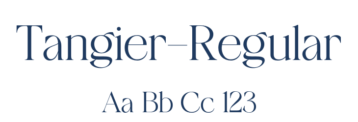 Tangier-Regular Font Preview