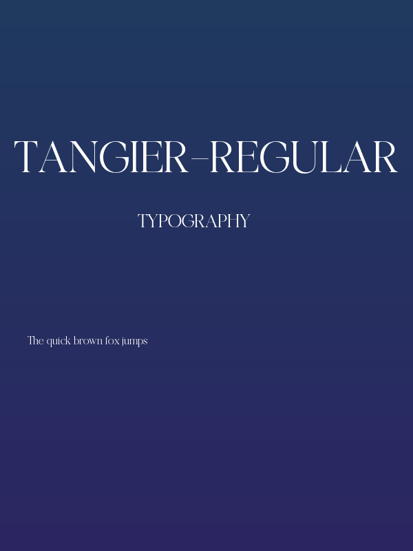 Tangier-Regular Poster