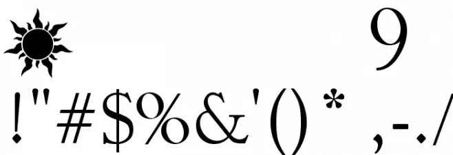 Tangled Font OTHER CHARS