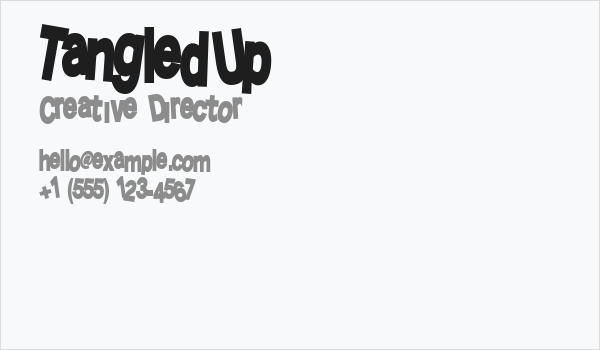 TangledUp Business Card