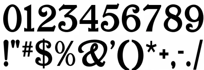 TanglewoodTalesNF Font OTHER CHARS